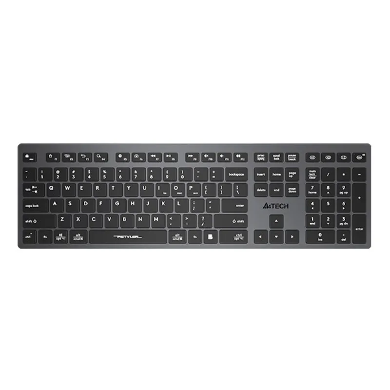 A4tech FBX50C, bezdrátová kancelářská klávesnice, šedá FBX50C-BK