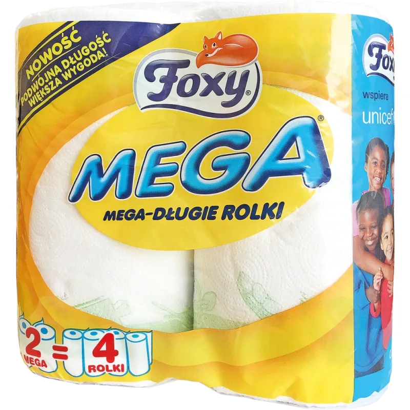 Foxy REC MEGA papierové utierky biele 2 role