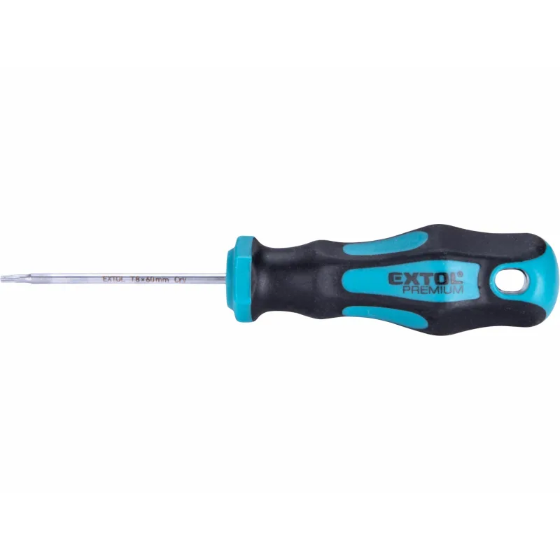 Skrutkovač TORX, magnetický, T8x60mm, CrV, EXTOL PREMIUM