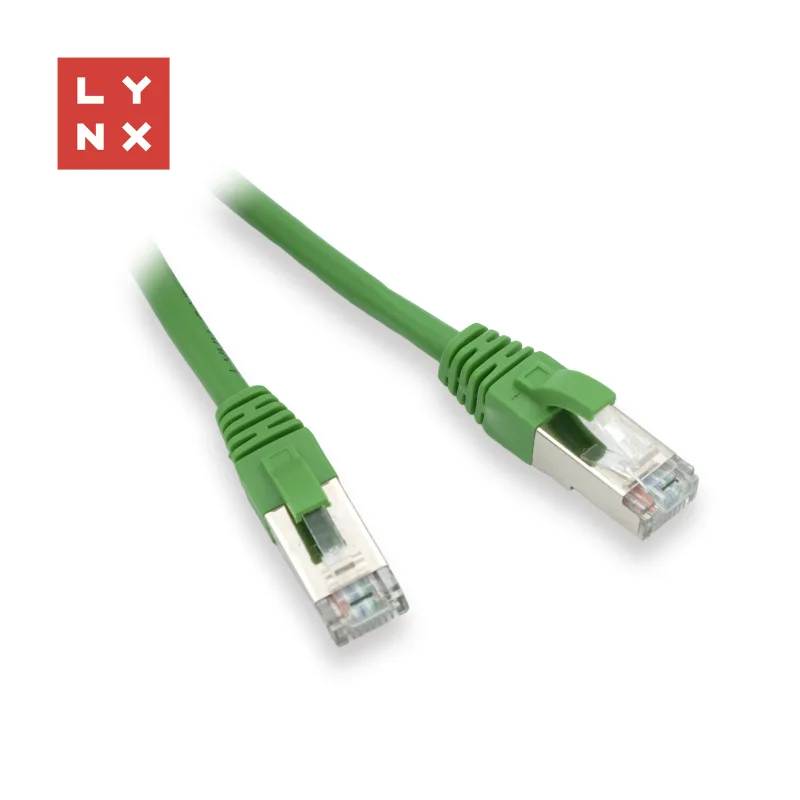 LYNX FTP patch kabel Cat5e PVC, CCA, 20m, zelený LX-FTP5E-200-GREEN