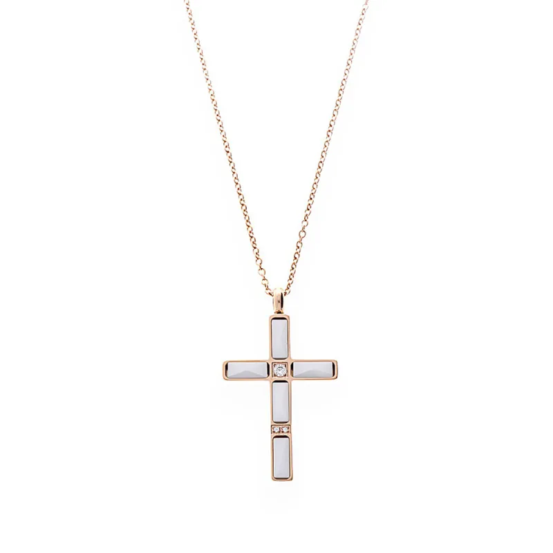 MPM Dámský ocelový rose gold náhrdelník 7707 - SPD.7680