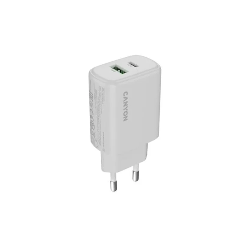 Canyon OnCharge 250, univerzálna nabíjačka do steny, 1x USB-C + 1x USB-A,…