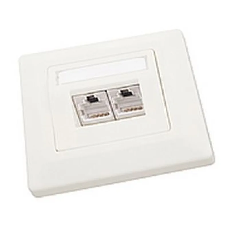 Zásuvka Solarix CAT5E STP 2 x RJ45 pod omietku biela 23100092