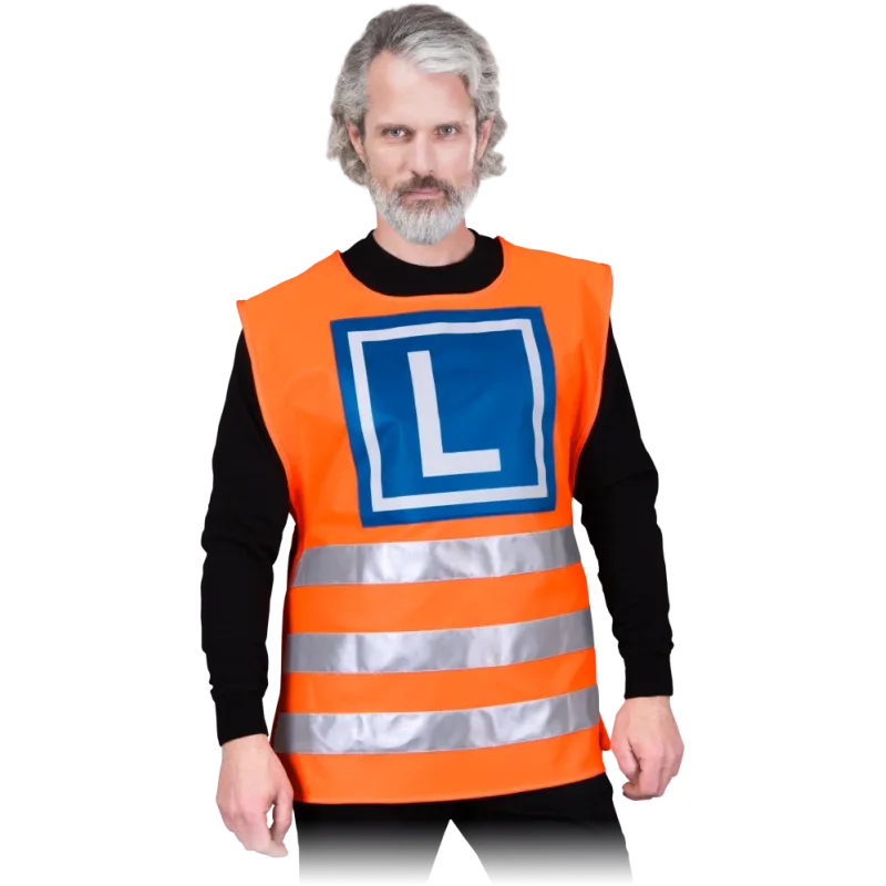 Lubmar KOS ROAD L výstražná vesta s označením L oranžová UNI