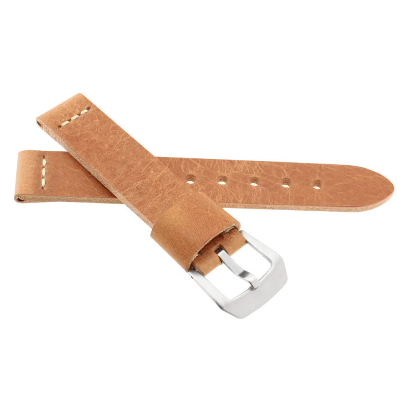 JVD Kožený unisex hnědý řemínek na hodinky R41110/24