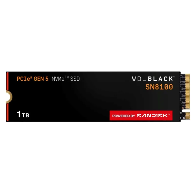 WD BLACK SSD NVMe 1TB PCIe SN8100 Powered by SanDisk, Gen5,…