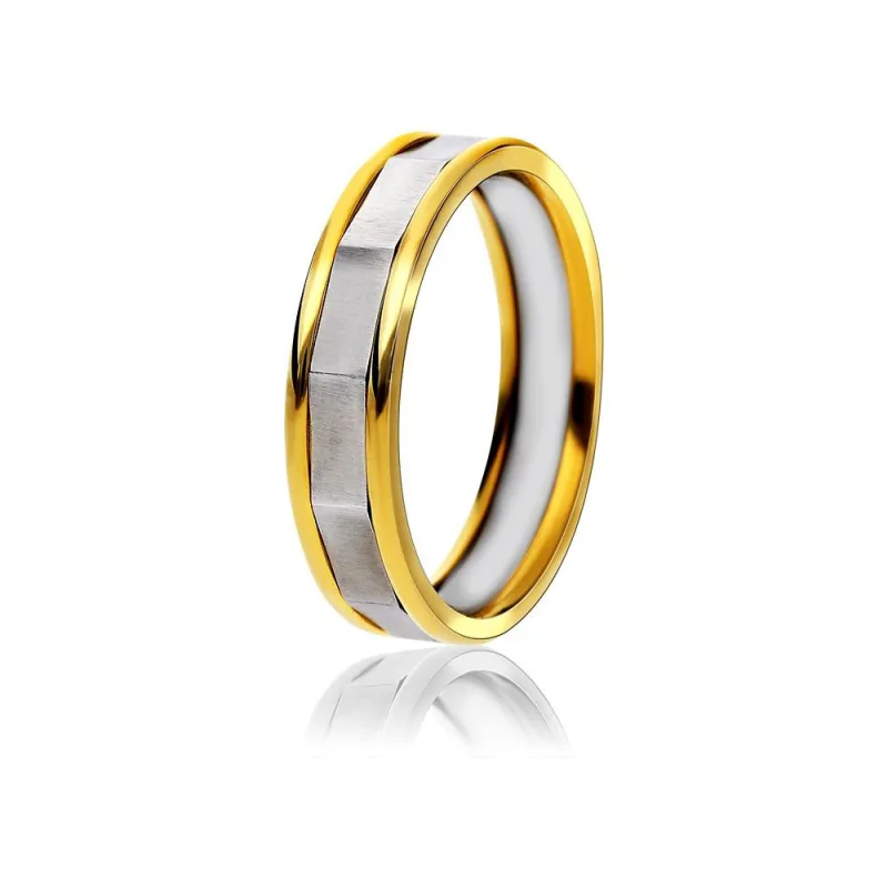 MPM Snubní ocelový prsten z chirurgické oceli Wedding ring 6548 B - size 62