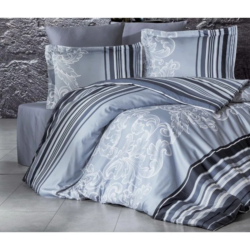 Brotex Obliečky Satén Sonet Grey 240x200/2x70x90 cm