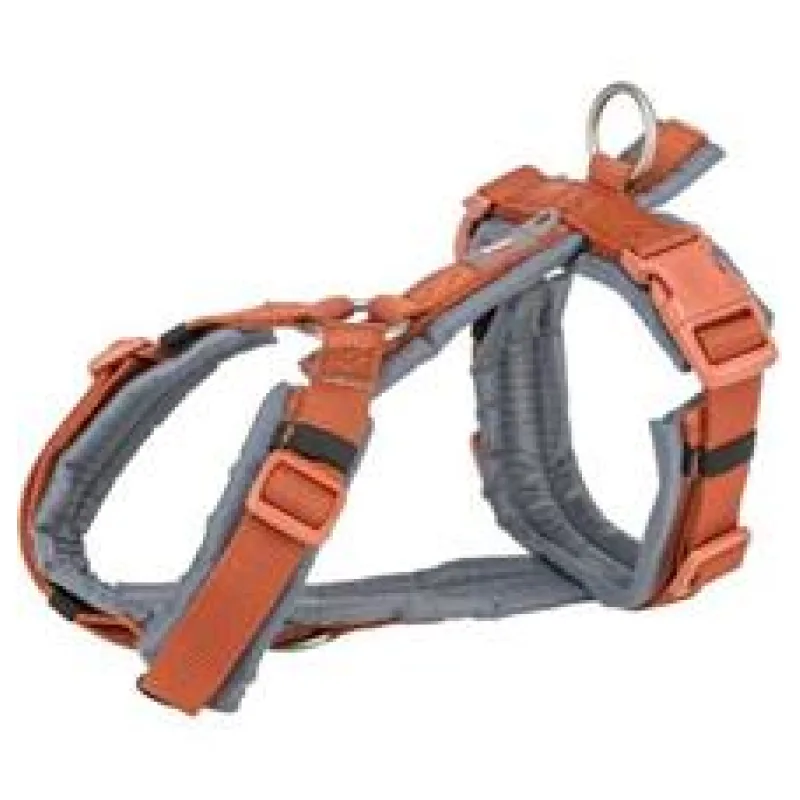Premium trekingový postroj - rezavá/grafit L: 70-85 cm/25 mm