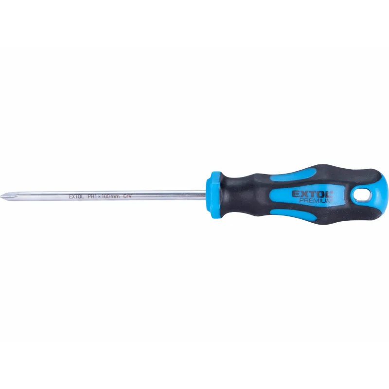 Skrutkovač krížový PH, magnetický, PH1 x 100mm, CrV, EXTOL PREMIUM