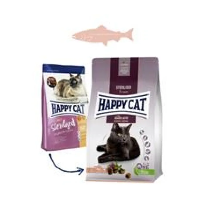 HAPPY CAT NEW Sterilised Atlantik-Lachs / Losos 10 kg