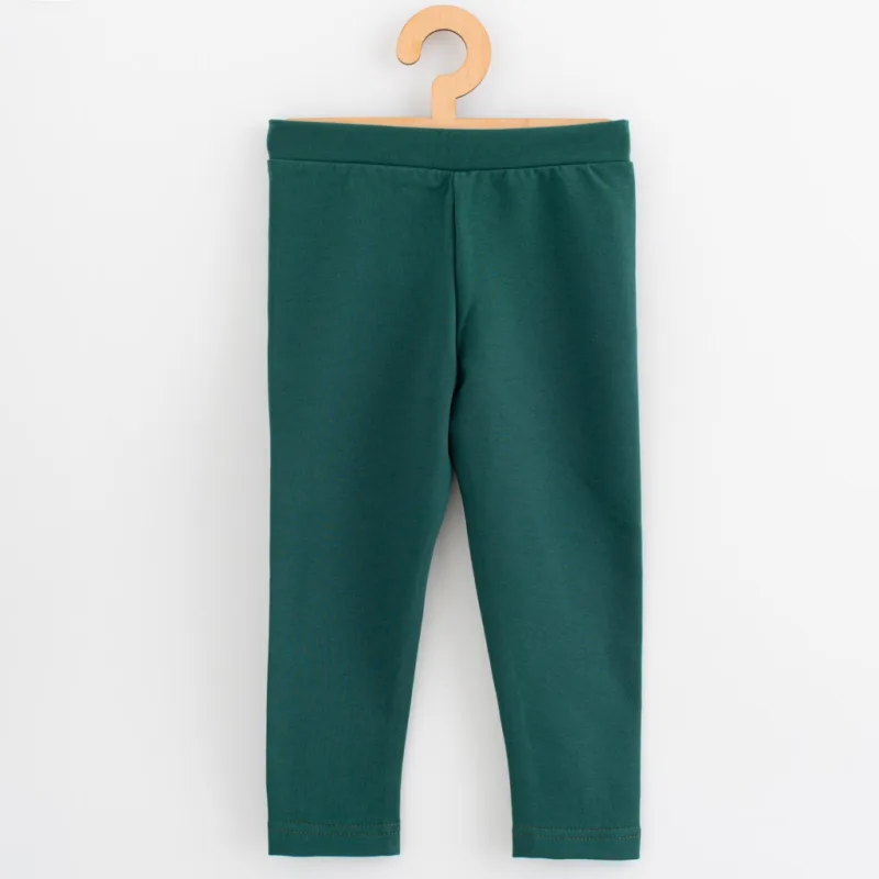 Detské legíny z teplákoviny New Baby Kindergarten green