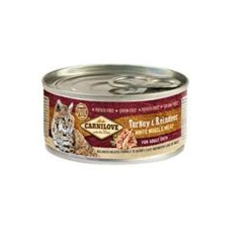 Carnilove White konz Mus Meat Turkey&Reindeer Cats 100g