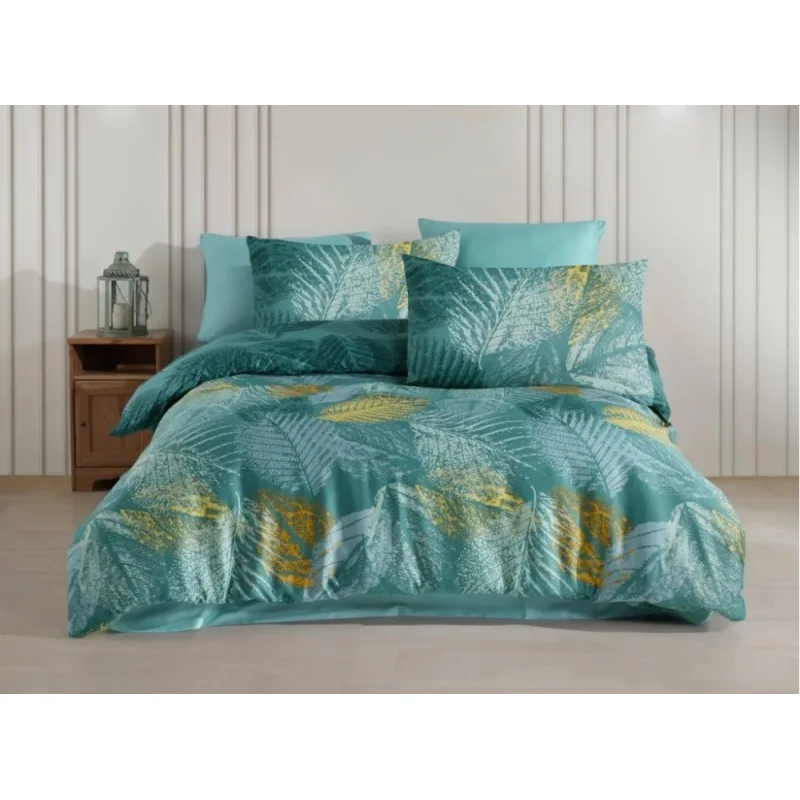 Obliečky Satén Paloma green 200x200/2x70x90 cm