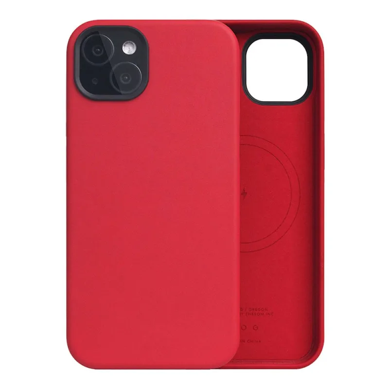 SLG Design kryt D5 Magsafe Calf Skin Leather pre iPhone 15 Plus - Rose SD…