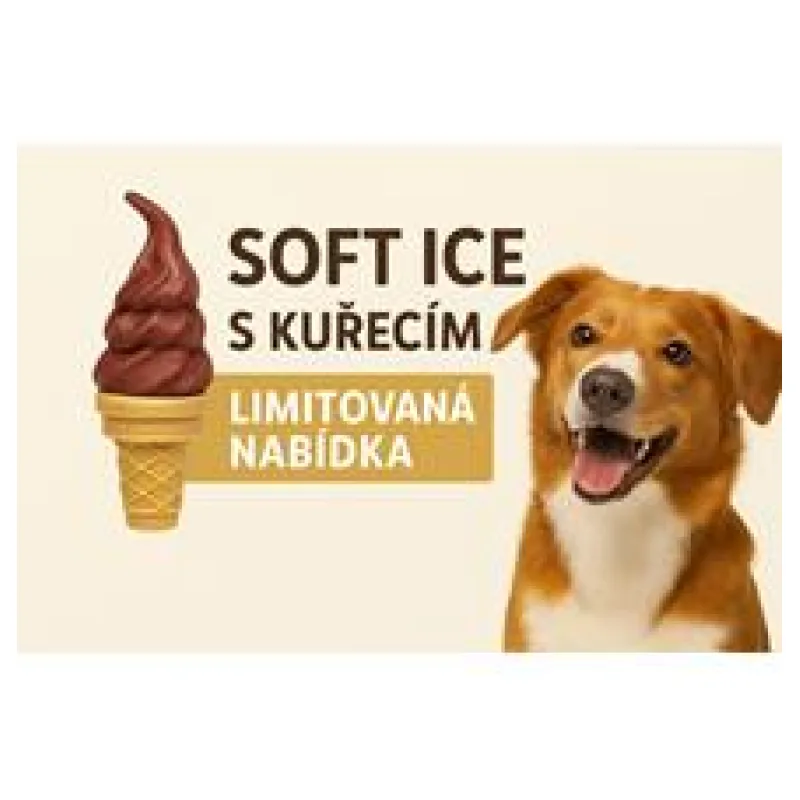 Soft Ice, zmrzlina pro psy s kuřecím 50 g, zelená