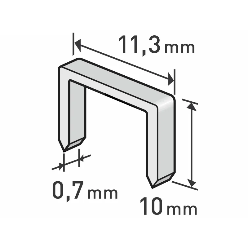 Spony 10mm, 11,3x0,7mm, balenie 1000ks, EXTOL PREMIUM