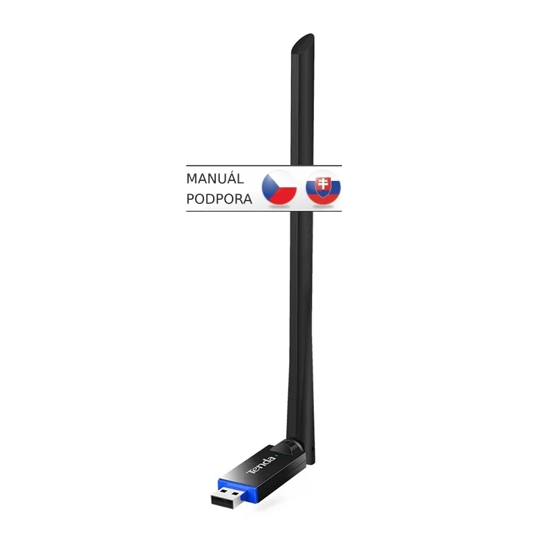 Tenda U10 WiFi AC USB adaptér, 650 Mb/ s, 802.11 ac/ a/ b/ g/ n, anténa 6…