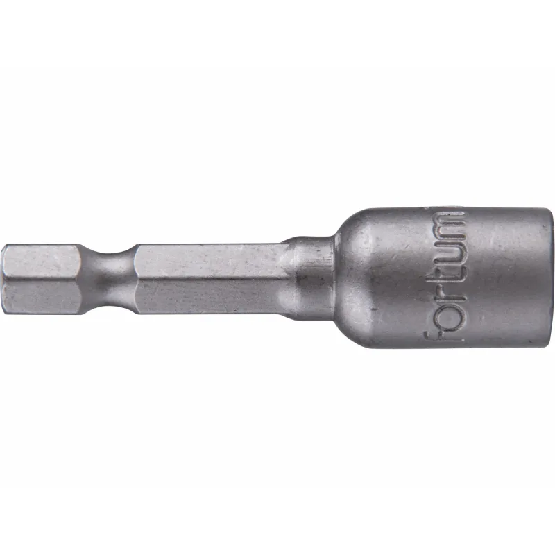 Hlavica nástrčná magnetická so 6-hrannou stopkou 1/4’’, 7x48mm, CrV, FORTUM