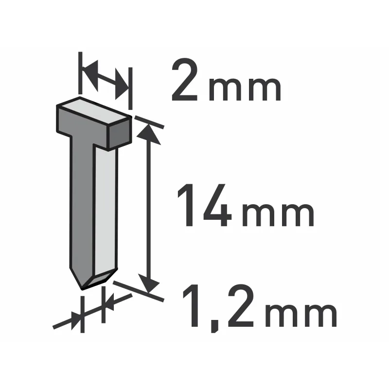 Klince do sponkovacej pištole 14x1,2mm, 1000ks, EXTOL PREMIUM