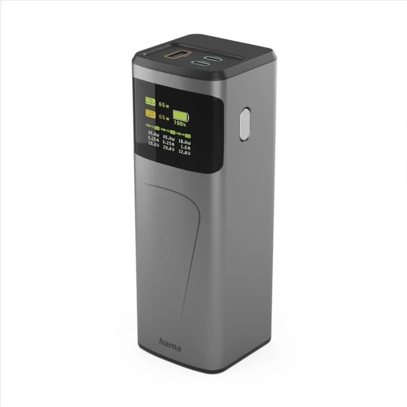 Hama High Power 65 W, powerbanka, 20000 mAh, 2x USB-C, 1x USB-A, PD,…