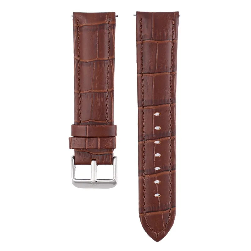 PRIM Kvalitní prošívaný kožený řemínek PRIM k modelu hodinek RB.13231 (22 mm) - tmavě hnědý RB.13231.2220.5252.L1