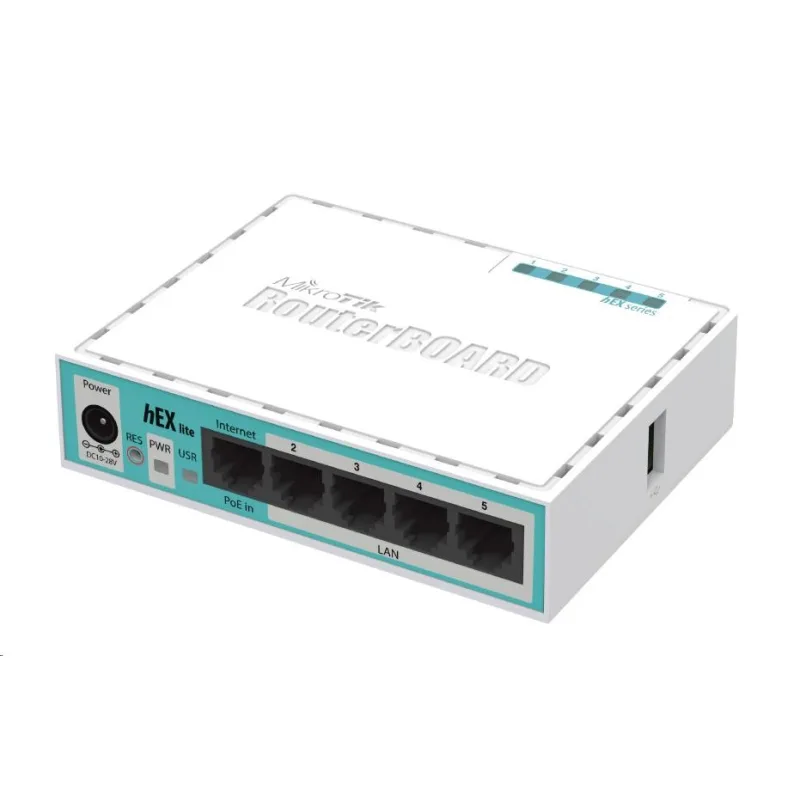 MikroTik RouterBOARD hEX lite, 850MHz CPU, 64MB RAM, 5x LAN, vrátane.…