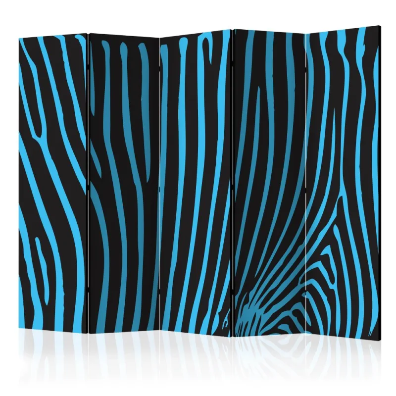 Artgeist Paraván - Zebra pattern (turquoise) [Room Dividers]