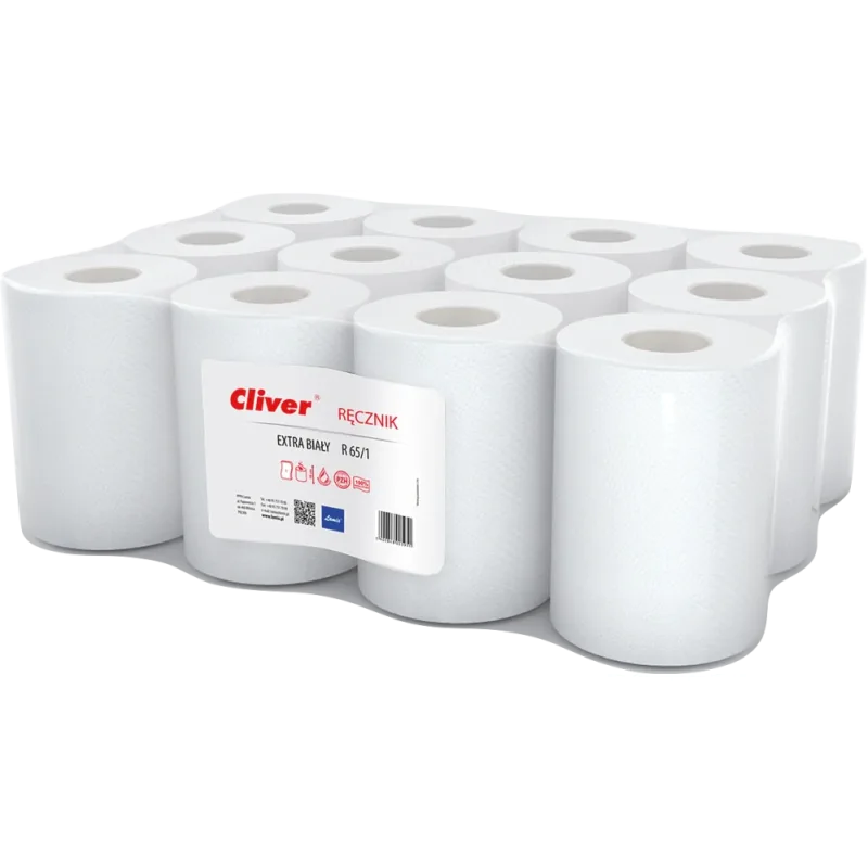 Lamix 5951 CLIVER 65 m 1V papierové uteráky biele 12 ks