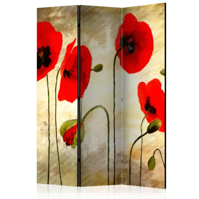 Artgeist Paraván - Golden Field of Poppies [Room Dividers]