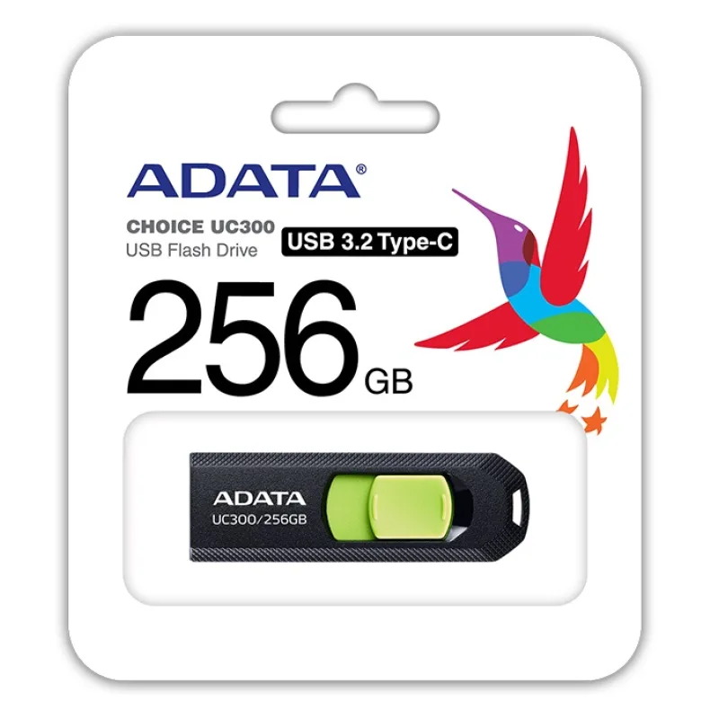 ADATA UC300/ 256GB/ USB 3.2/ USB-C/ Čierna ACHO-UC300-256G-RBK/GN