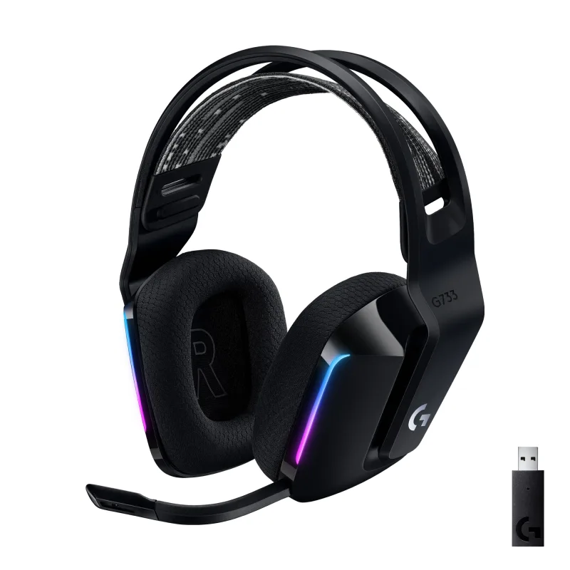 Logitech G733 LIGHTSPEED - bezdrôtový RGB herný headset - čierne 981…
