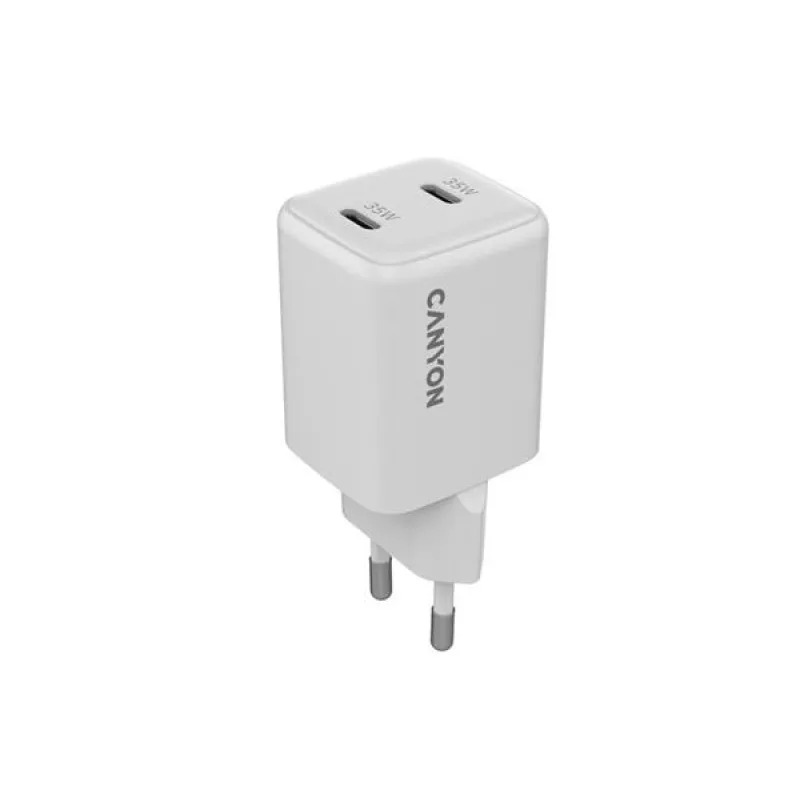 Canyon CU35CC vysokorýchlostná univerzálna nabíjačka do steny 2x USB-C…