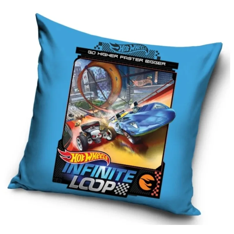 Detský vankúšik Hot Wheels Infinite Loop 40x40 cm
