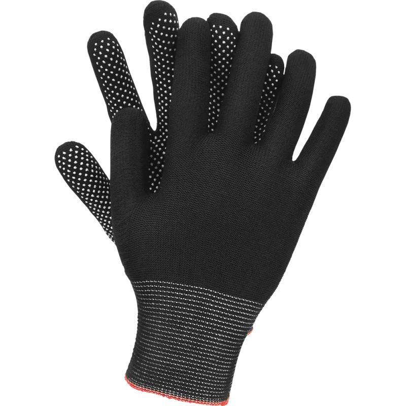 Ogrifox DOTUA BW rukavice s PVC tečky black L/9