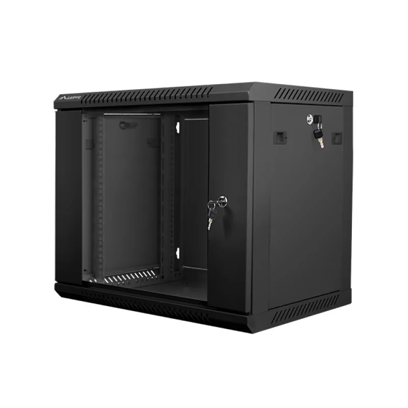Nástenný rack 19"" 9U 600X450mm čierny flat pack WF01-6409-10B
