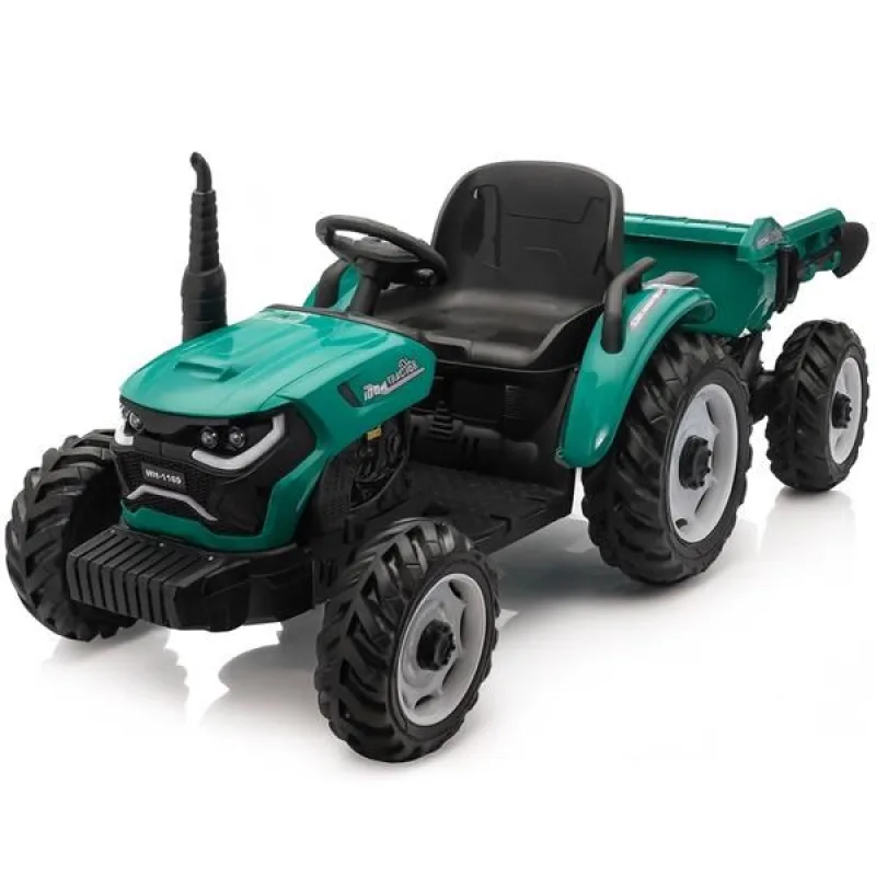 Detský elektrický traktor HUGE Baby Mix zelený
