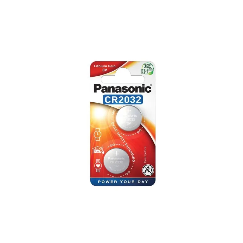 PANASONIC Lithiová baterie (knoflíková) CR-2032EL/ 2B 3V (Blistr 2ks)…