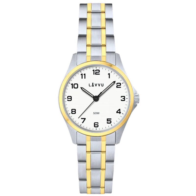 LAVVU Ocelové dámské hodinky GLIMT Silver-gold LWL5081
