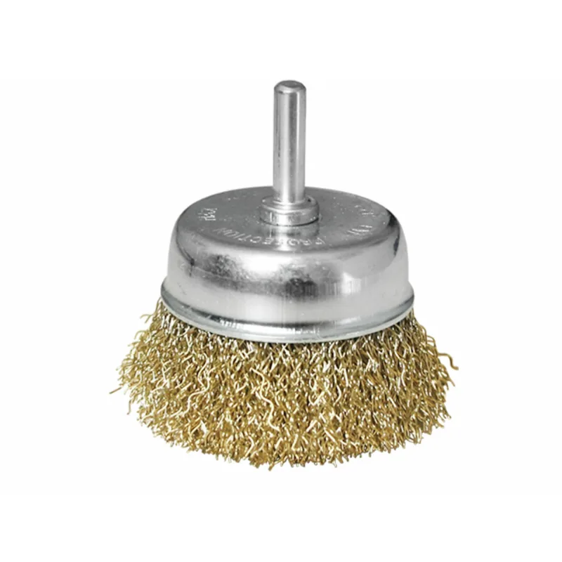 Kartáč hrnčekový vlnitý so stopkou, Ø63mm, stopka Ø6mm, EXTOL CRAFT