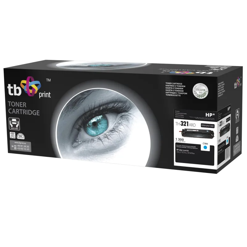 Toner TB kompatibilný s HP CE321A Cyan, 1300, ref TH-321ARO