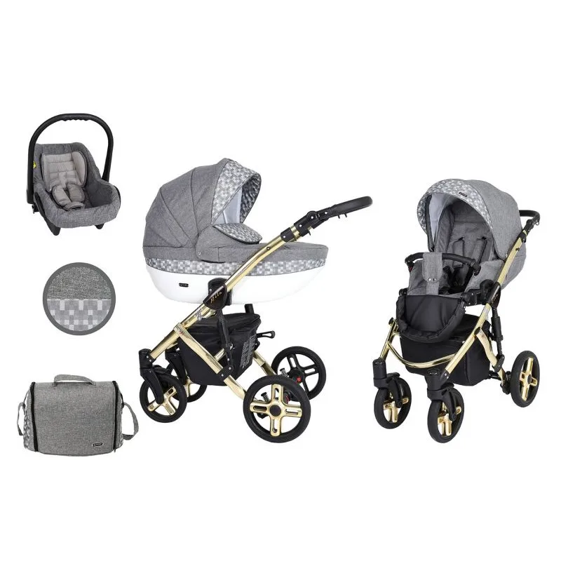 Kočík Kunert Mila Premium gold frame 3v1 - 15