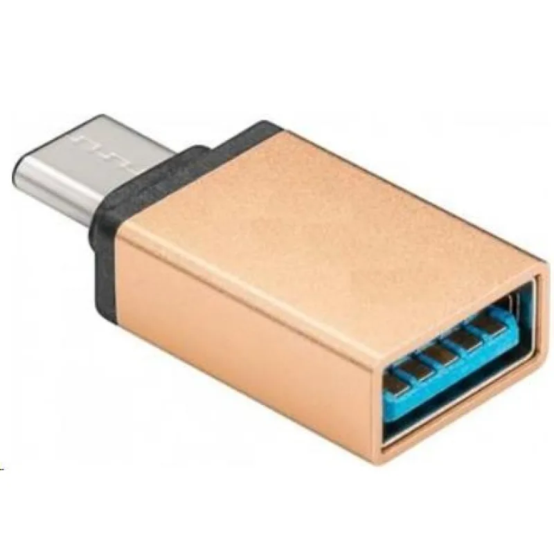 Adaptér PREMIUMCORD USB 3.1 C/ male - USB 3.0 A/ samica, zlatá, OTG…