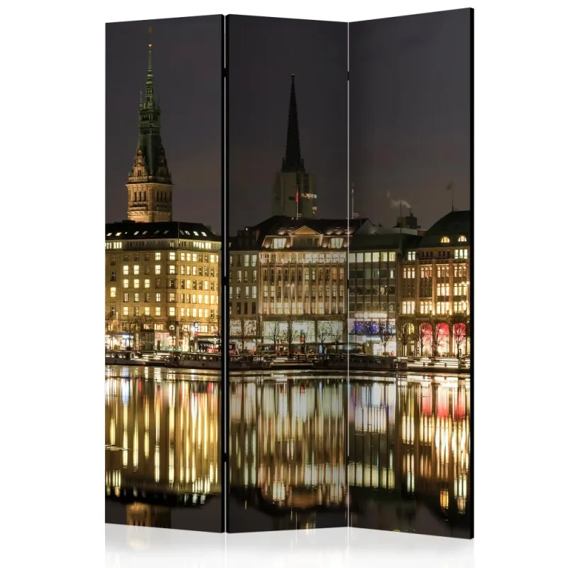 Artgeist Paraván - Night in Hamburg [Room Dividers]