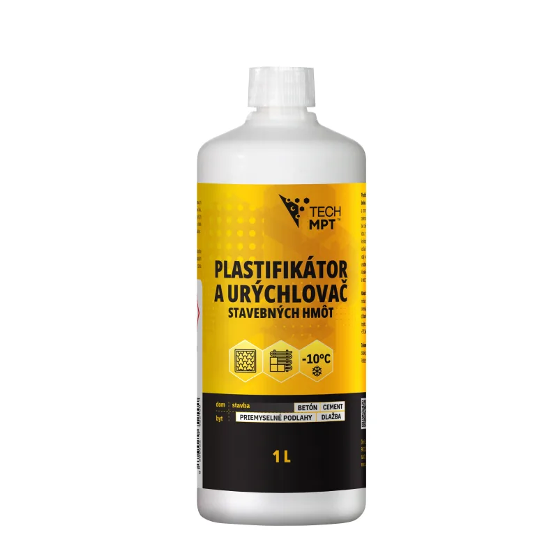 Plastifikátor a urýchľovač do betónu, lepšia spracovateľnosť bez vody, POLYMPT
