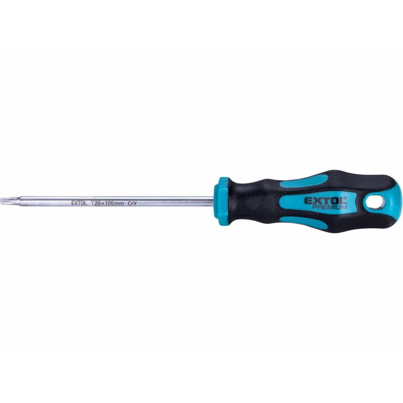 Skrutkovač TORX, magnetický, T20x100mm, CrV, EXTOL PREMIUM