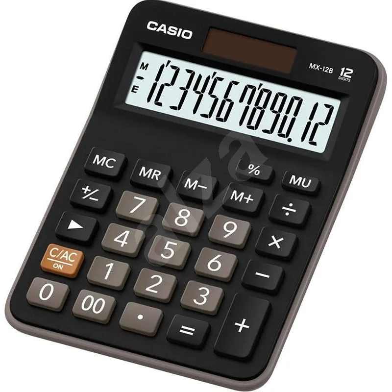 CASIO kalkulačka MX 12 B BK, Stolní kalkulátor MX 12 B BK