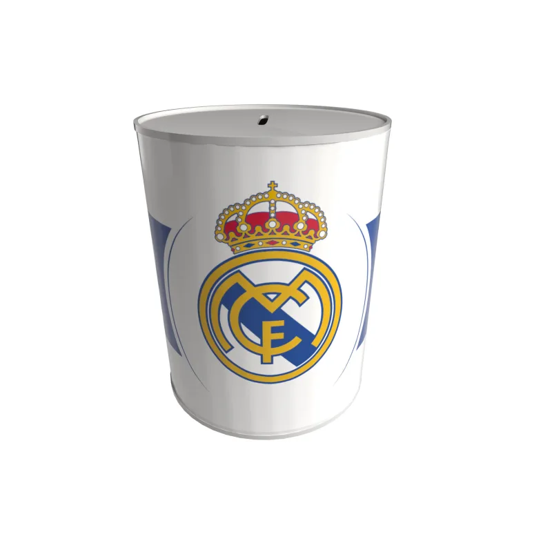 Real Madrid kovová pokladnička biela