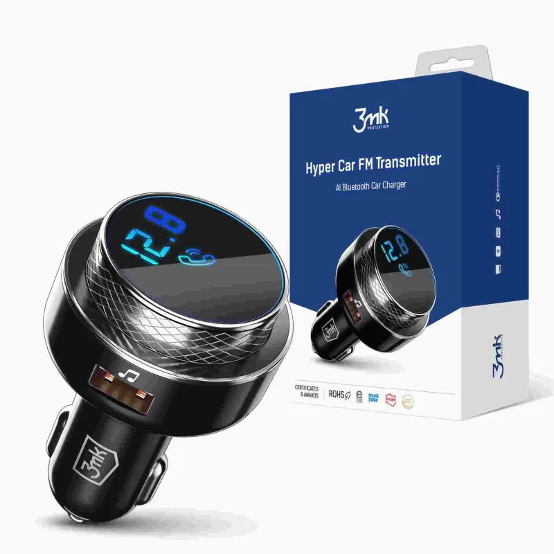 3mk nabíječka do auta Hyper Car FM Transmitter 5903108464581