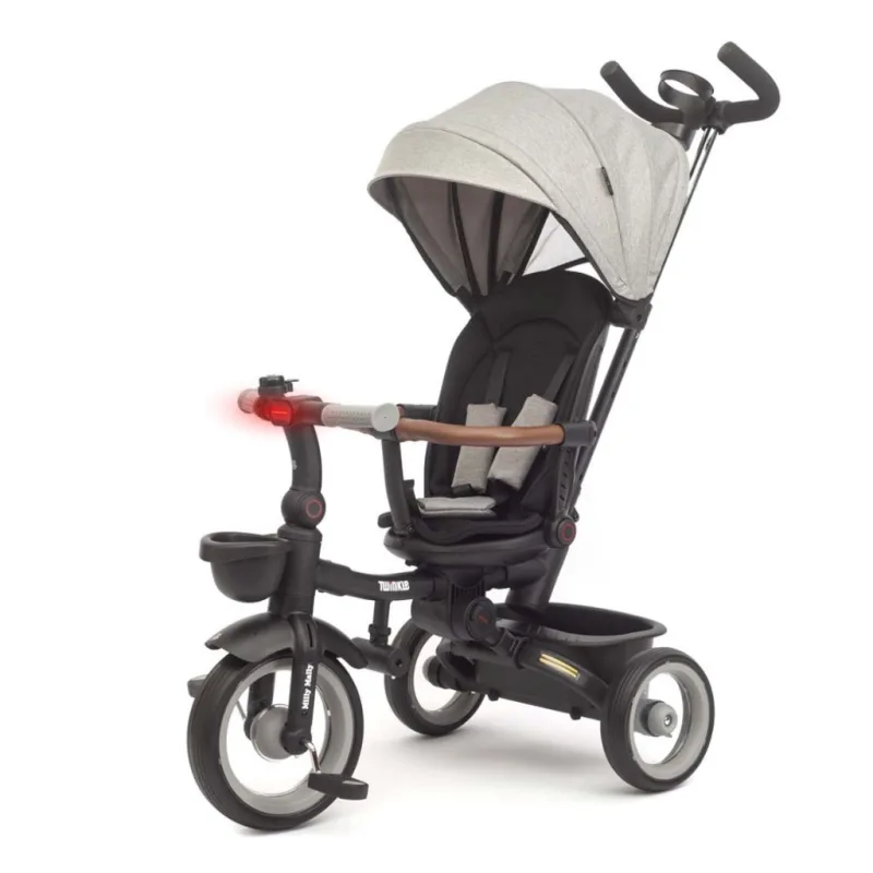 Luxusná detská trojkolka s osvetlením Milly Mally Twinkle grey